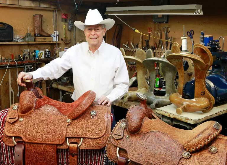 Howard Council, saddle maker at his shop in Lawton, Wednesday, January 26, 2011. He will be receiving the Chester Reynolds Award during the Western Heritage Awards at the National Cowboy & Western Heritage Museum Photo by David McDaniel, The Oklahoman