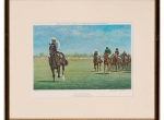 Lithograph 'Troy Leave the Field Standing'