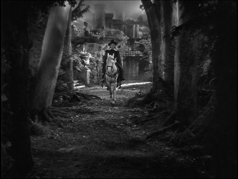 The Beast gives the Merchant, Belle’s father, a magical horse to take him home,  1946, Cocteau  publicity