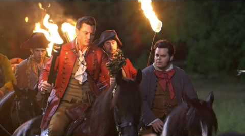 Luke Evans as Gaston on Magnifique and Josh Gad as LeFou, photo courtesy of Disney Luke Evans as Gaston on Magnifique and Josh Gad as LeFou, photo courtesy of Disney
