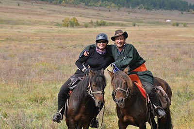 Event organizer Julie Veloo with Head Guide and Horse Trek Mongolia Co Owner ( and her riding teacher) Batsaikhan M. Event organizer Julie Veloo with Head Guide and Horse Trek Mongolia Co Owner ( and her riding teacher) Batsaikhan M.