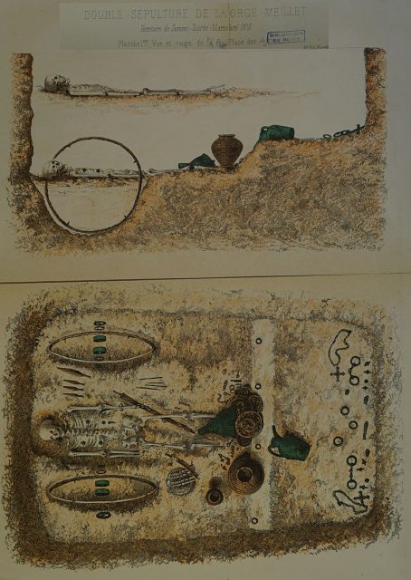 Illustration of a chariot burial.