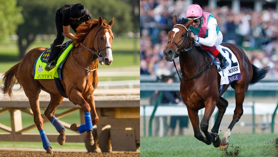 Justify (left) and Enable were two of the most memorable horses of 2018. (Eclipse Sportswire)