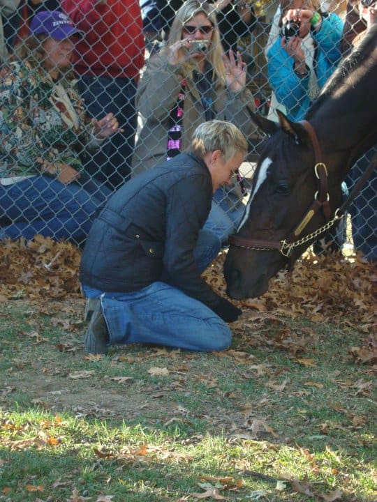 Donna having a special moment with Zenyatta